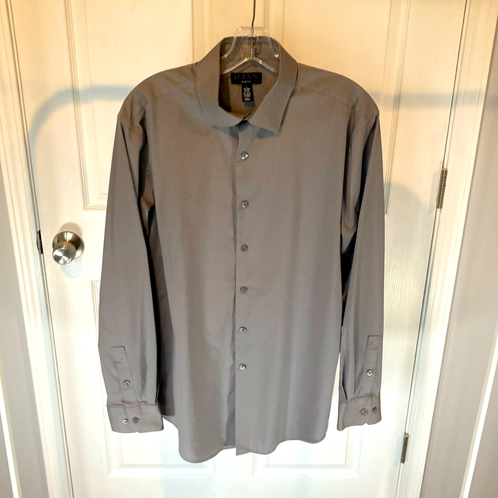 Alfani Men’s Slim Fit Dress Shirt - Gray